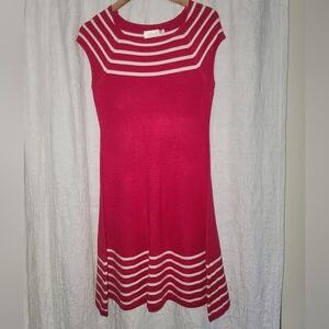 Eliza J Dresses Eliza J Striped Fit & Flare Sweater Dress size s